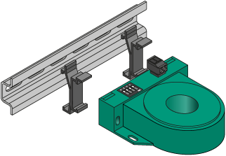 Installation on the ATE DIN rail.S