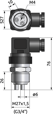 Three-rod sensor