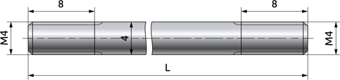 Overall dimensions of the rod CLS.Rod, mm
