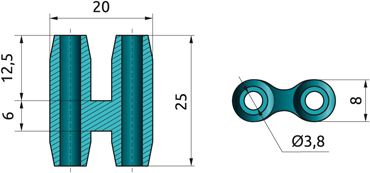 Overall dimensions of the rod separator CLS.Sep-D4-2S, mm