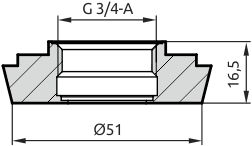 Overall dimensions QA.51-G34-M40