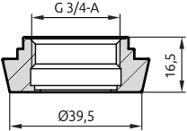 Overall dimensions QA.51-G34-M25